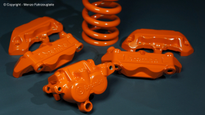 Bremssattel in KTM Orange pulverbeschichten