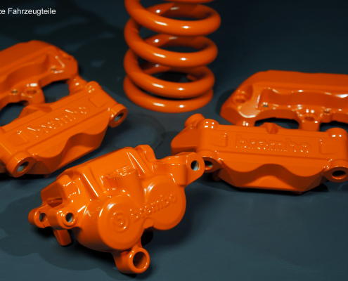 Bremssattel in KTM Orange pulverbeschichten