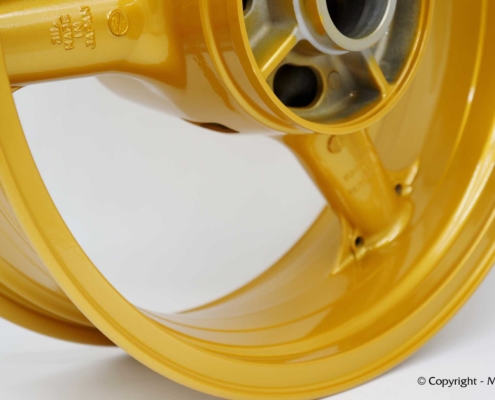 Ducati Felge in Gold pulverbeschichten